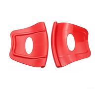 Lot de 2 protections de jante pour réparation de roues de voiture avec construction en polycarbonate épais pour une résistance durable à l'usure et à la déchirure (rouge)