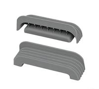 Lot de 2 protections de poignée en silicone résistant à la chaleur jusqu'à 260 °C pour friteuse à air chaud en verre CrispiCrispi Pro, design antidérapant pour récipients de 2,5, 4, 6 QT, passe au