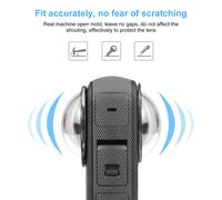 Lot de 2 protections d'objectif panoramiques compatibles avec la caméra Insta360 X3