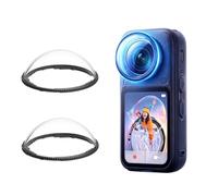 Lot de 2 protections d'objectif pour Insta360 X6, protection d'objectif HD optique PC, bouchon d'objectif anti-rayures à vis pour caméra d'action X6, accessoire de vlogging de sports de plein air