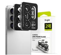 Lot de 2 protections d'objectif Ringke Camera Lens Frame Glass pour Samsung Galaxy S26 Ultra - Black