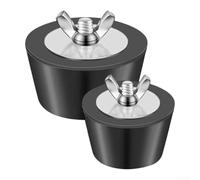 Lot de 2 protections hivernales pour piscine en caoutchouc et acier inoxydable pour le gel 38 mm 51 mm pour l'entretien de la piscine, empêche l'entrée d'eau et protège les composants de la piscine