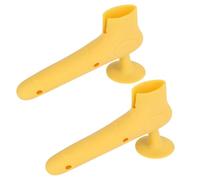 Lot de 2 protections murales jaunes pour poignée de porte - Manchons en plastique à ventouse pour la sécurité des enfants et la prévention des dommages aux murs