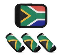 Lot de 2 protections pour poignée de valise - Accessoire pour sac, sac à dos, bagages, Drapeau Afrique du Sud, one sizex2