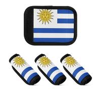 Lot de 2 protections pour poignée de valise - Accessoire pour sac, sac à dos, bagages, Drapeau de l'Uruguay, one sizex2