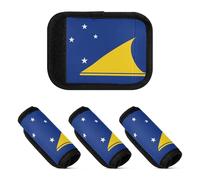 Lot de 2 protections pour poignée de valise - Accessoire pour sac, sac à dos, bagages, Drapeau des Tokélaou, one sizex4