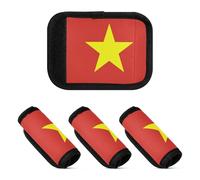 Lot de 2 protections pour poignée de valise - Accessoire pour sac, sac à dos, bagages, Drapeau du Vietnam, one sizex2
