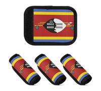 Lot de 2 protections pour poignée de valise - Accessoire pour sac, sac à dos, bagages, Drapeau national d'Eswatini, one sizex4