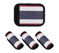 Lot de 2 protections pour poignée de valise - Accessoire pour sac, sac à dos, bagages, Drapeau national de la Thaïlande, one sizex2