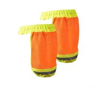 Lot de 2 protections réfléchissantes pour casques rigides, pare-soleil en polyester respirant avec blocage UV, rabat pour les travailleurs du bâtiment et les ouvriers ferroviaires, orange et jaune