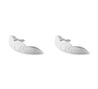 Lot de 2 protège-dents de sport en EVA pour adultes, protection de soutien des dents, basket-ball, rugby, boxe, karaté, blanc