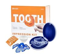 Lot de 2 protège-dents personnalisés pour bruxisme/grincement/TMJ la nuit, protège-dents pour serrer les dents la nuit, pour adultes et enfants (ensemble supérieur et inférieur 1,5 mm)