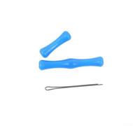 Lot de 2 protège-doigts en silicone pour arcs recourbés, souples et flexibles avec absorption des chocs, onglets de doigts faciles à installer pour adultes et enfants, noir/rouge/bleu (bleu)