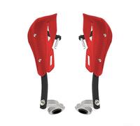 Lot de 2 protège-mains de moto, diamètre variable, bandes anti-chute pour conduite tout-terrain, compatibles avec la plupart des motos (rouge)
