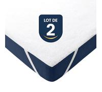 Lot de 2 Protège-matelas 160x200 cm - 4 Coins Élastiques - Imperméable & Silencieux - Mazenna