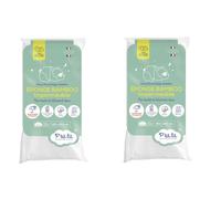 Lot de 2 protège matelas bébé imperméables éponge Bamboo sans traitement 60x120 cm - Blanc - P'tit Lit