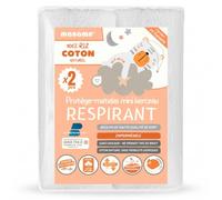 Lot de 2 Protège-Matelas Berceau 50x85 cm 100% Coton Imperméable Anti-Acariens Protège Matelas Alèse Housse de Protection Ajustable Certifié Oeko-TEX et BI-OME® Technology Fabriqué en Espagne