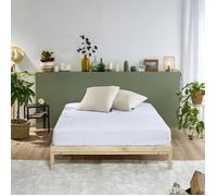 Lot de 2 protèges-matelas Anti-punaises de lit 80x190cm Housse intégrale imperméable et respirante - matelas 17 à 30cm - BLEU CALIN