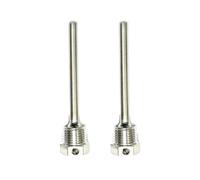 Lot de 2 puits thermoélectriques en acier inoxydable avec verrouillage à vis pour capteurs de température, sonde thermocouple, sans soudure, manchon de mesure de précision 50/100/300 mm