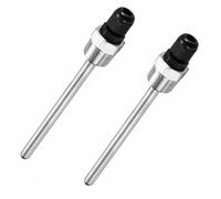 Lot de 2 puits thermos G1/2 de 0,8 cm de diamètre sans soudure, 15 cm de long avec presse-étoupe en acier inoxydable 304 résistant à la corrosion pour capteurs de température de fermenteur de bière