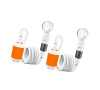 Lot de 2 pulvérisateurs d'eau sans fil avec batterie intégrée - Buse puissante pour douche extérieure, nettoyage de jardin et utilisation en voyage - Douche de camping avec buse de pulvérisation