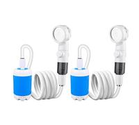 Lot de 2 pulvérisateurs d'eau sans fil avec batterie intégrée - Buse puissante pour douche extérieure, nettoyage de jardin et utilisation en voyage - Douche rechargeable à usage multiple