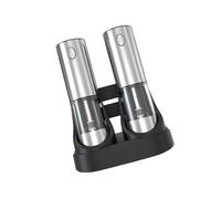 Lot de 2 pulvérisateurs électriques d'assaisonnement - Grande capacité de 95 ml - Rechargeable par USB - Station de chargement - LED - Trioxyde d'aluminium - Assaisonnement facile