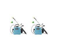 Lot de 2 pulvérisateurs électriques portables multifonctionnels pour arrosage de jardin 5 L Bleu