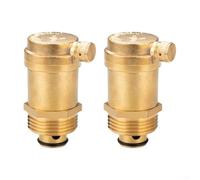 Lot de 2 purgeurs d'air auto-scellants en laiton pour applications de chauffage DN15 DN20 DN25 16 MPa 90 C nominale (DN25)