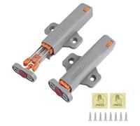 Lot de 2 Push to Open Poussoir Porte 30N Ressort, Loquets Push to Open pour Tiroir, Système de Fermeture à Loquet Tactile avec Vis, Mécanisme de Verrou à Poussoir pour Armoires Meubles Armoires