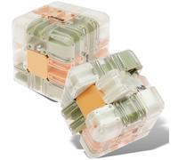 Lot de 2 puzzles labyrinthes, grand labyrinthe 3D Puzzles Maze Cube, 2 en 1 Labyrinthe à billes, Cube magique, jeu de puzzle, cube interactif, jeu de labyrinthe, jouet éducatif cadeau