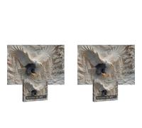 Lot de 2 puzzles The Sculpted Eagle 1000 pièces, Majestic Pygargue à tête blanche, jeu de puzzle de conception artistique de la vie sauvage, jeu d'aigles à tête blanche en vol pour activités