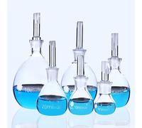 Lot de 2 pycnomètres de laboratoire en verre, bouteille de gravité spécifique(50mL 2pcs)