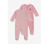 Lot de 2 pyjamas bébé en coton rose 18M(81CM)