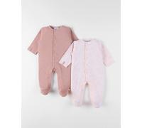 Lot de 2 pyjamas bébé en coton rose NAISSANCE(50CM)