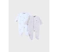 Lot de 2 pyjamas bébé en velours brodé mouton ecru 3M(60CM)