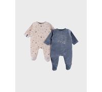 Lot de 2 pyjamas bébé en velours doux beige 9M(71CM)