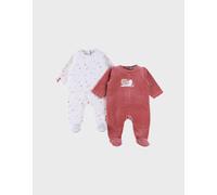 Lot de 2 pyjamas bébé en velours doux rose 1M(54CM)