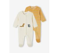 Lot de 2 pyjamas bébé garçon en velours jaune NAISSANCE(50CM)