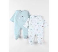 Lot de 2 pyjamas bébé jersey blanc NAISSANCE(50CM)