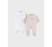 Lot de 2 pyjamas bébé velours beige NAISSANCE(50CM)