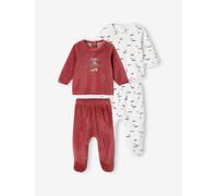 Lot de 2 pyjamas bolides bébé en velours terracotta NAISSANCE(50CM)
