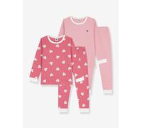 Lot de 2 pyjamas coton Petit Bateau blanc 10A