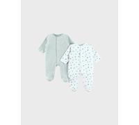 Lot De 2 Pyjamas En Velours Brodé Vert PREMA(45CM)