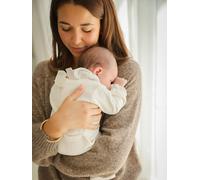 Lot de 2 pyjamas naissance fille en velours personnalisable écru 1M(54CM)