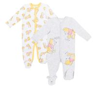 Lot de 2 pyjamas pour nouveau-né Disney Winnie l'ourson, blanc, de 3 à 6 mois