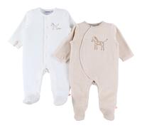 Lot De 2 Pyjamas Bébé Velours Beige 3M(60CM)