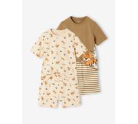 Lot de 2 pyjashorts tigre garçon kaki 2A