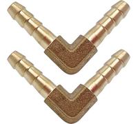 Lot de 2 raccords cannelés en laiton de 0,3 cm x 0,3 cm - Raccord cannelé coudé à 90 degrés - Raccord cannelé à angle droit CX WONDERLAND
