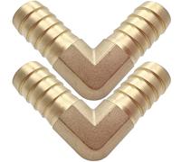 Lot de 2 raccords cannelés en laiton de 1,6 cm x 1,5 cm - Raccord cannelé coudé à 90 degrés - Raccord cannelé à angle droit CX WONDERLAND